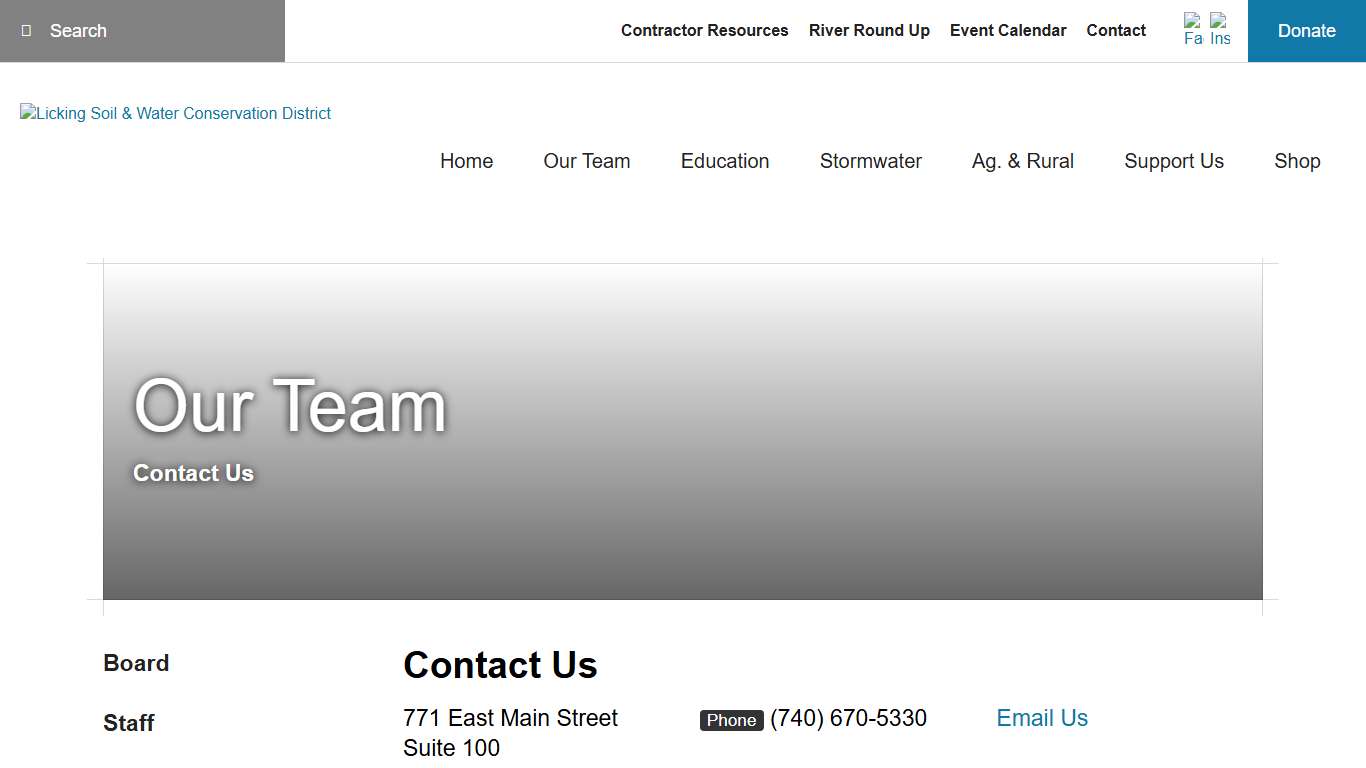 Contact Us : Our Team : Licking Soil & Water Conservation District